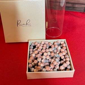 Matte Red Picasso Natural Stone Necklace